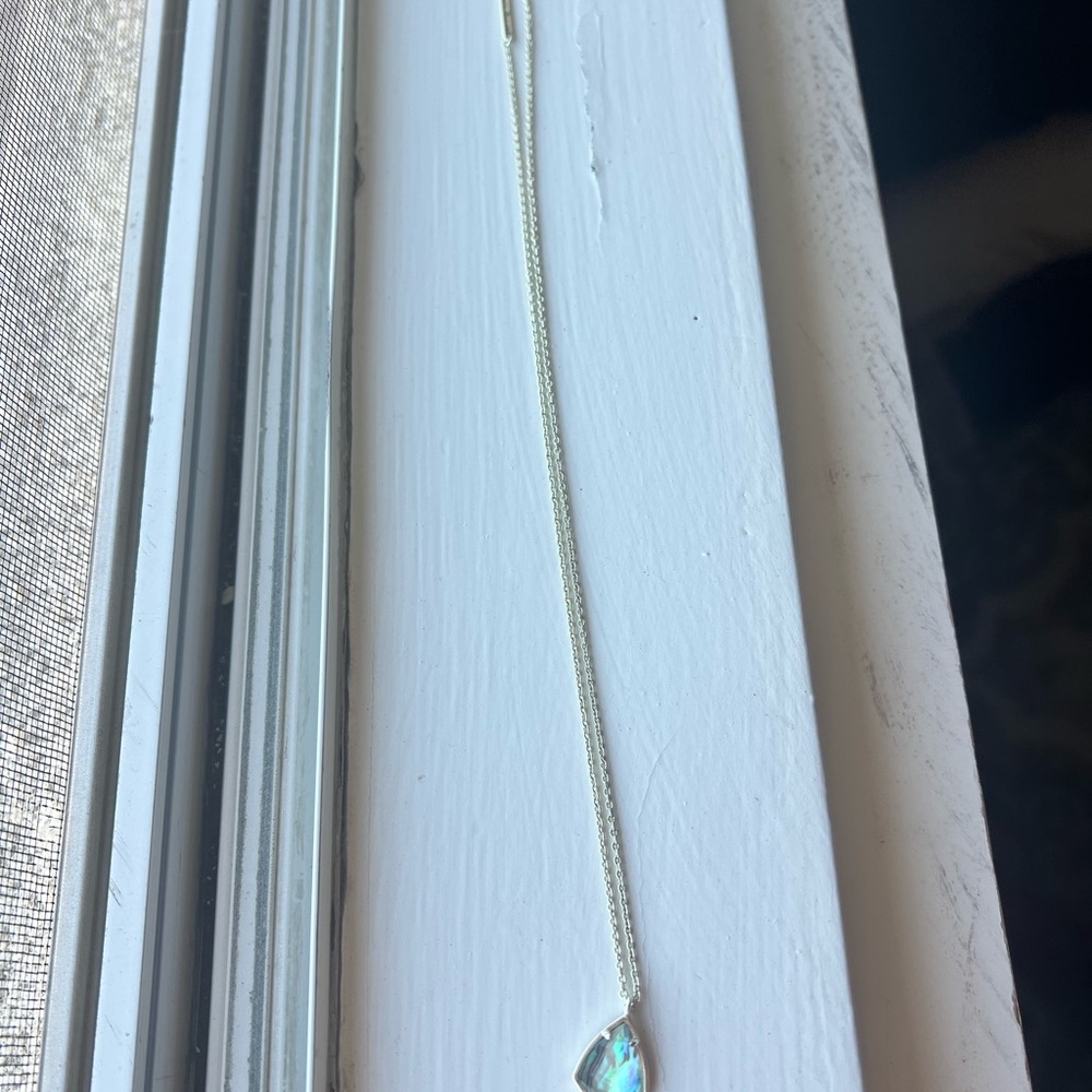 Kendra Scott Gold Necklace with Iridescent Pendant